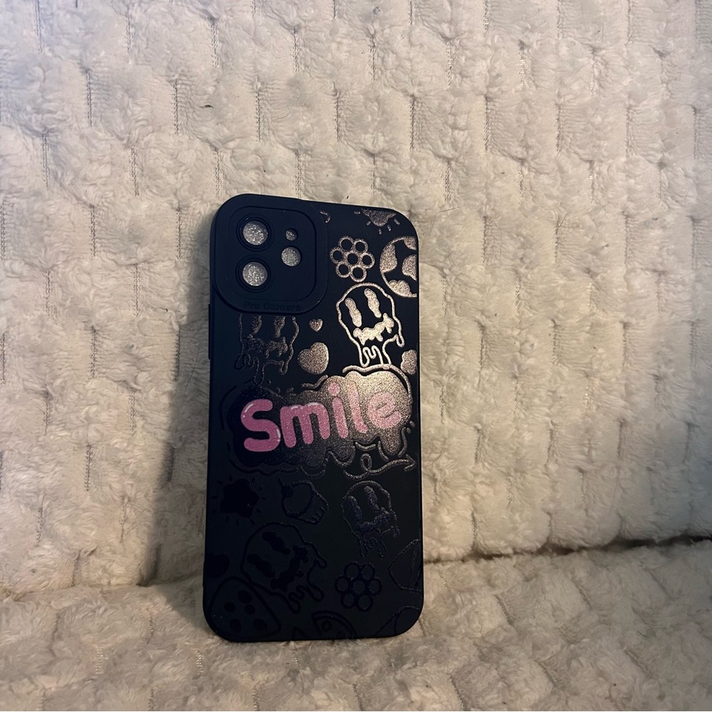 Black and Pink Smile Phone Case
